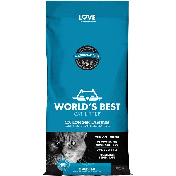 World's Best Cat Litter Clumping Lotus Blossom Scented Multi-cat Formula, 28 Lb