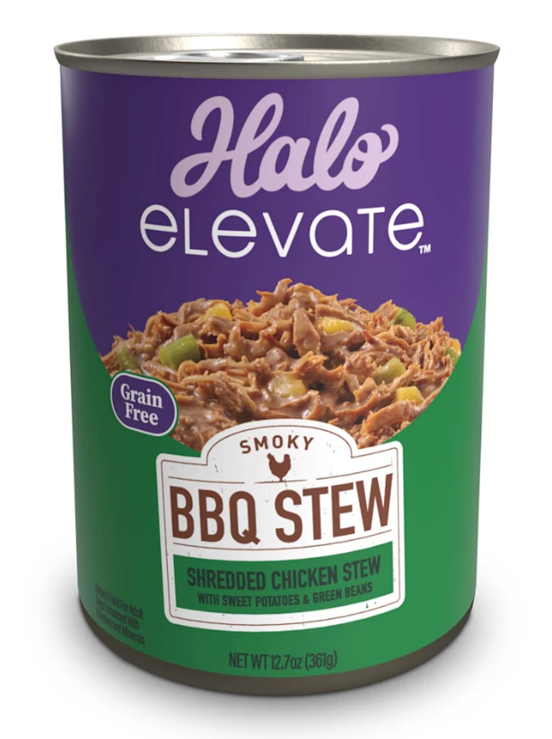 alo Elevate Grain Free Smoky Bbq Shredded Chicken Stew Dog Food, 12.7 Oz