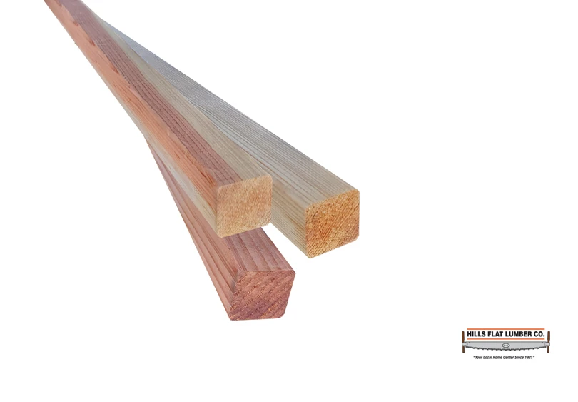 2x2x6 REDWOOD B & BTR S4S DRY HFLRW202B