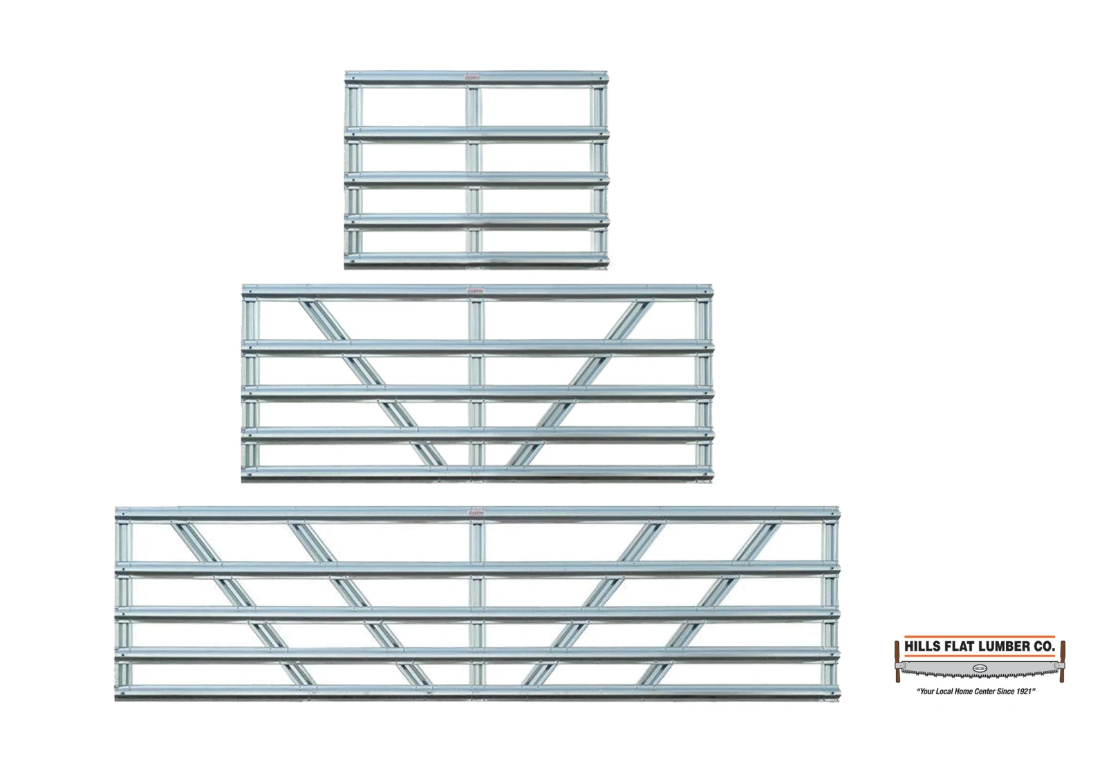 AG 5 PANEL 16' FARM GATE W HARDWARE  HFLFG16
