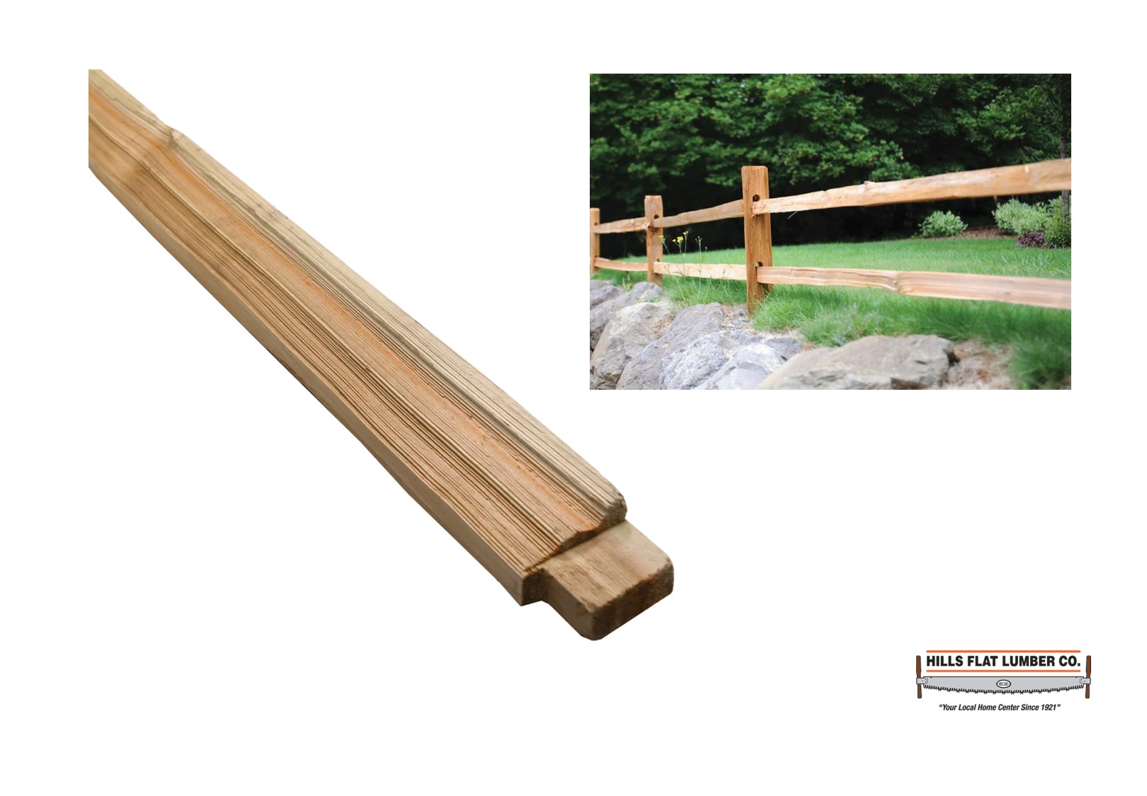 8' Cedar Split Rail