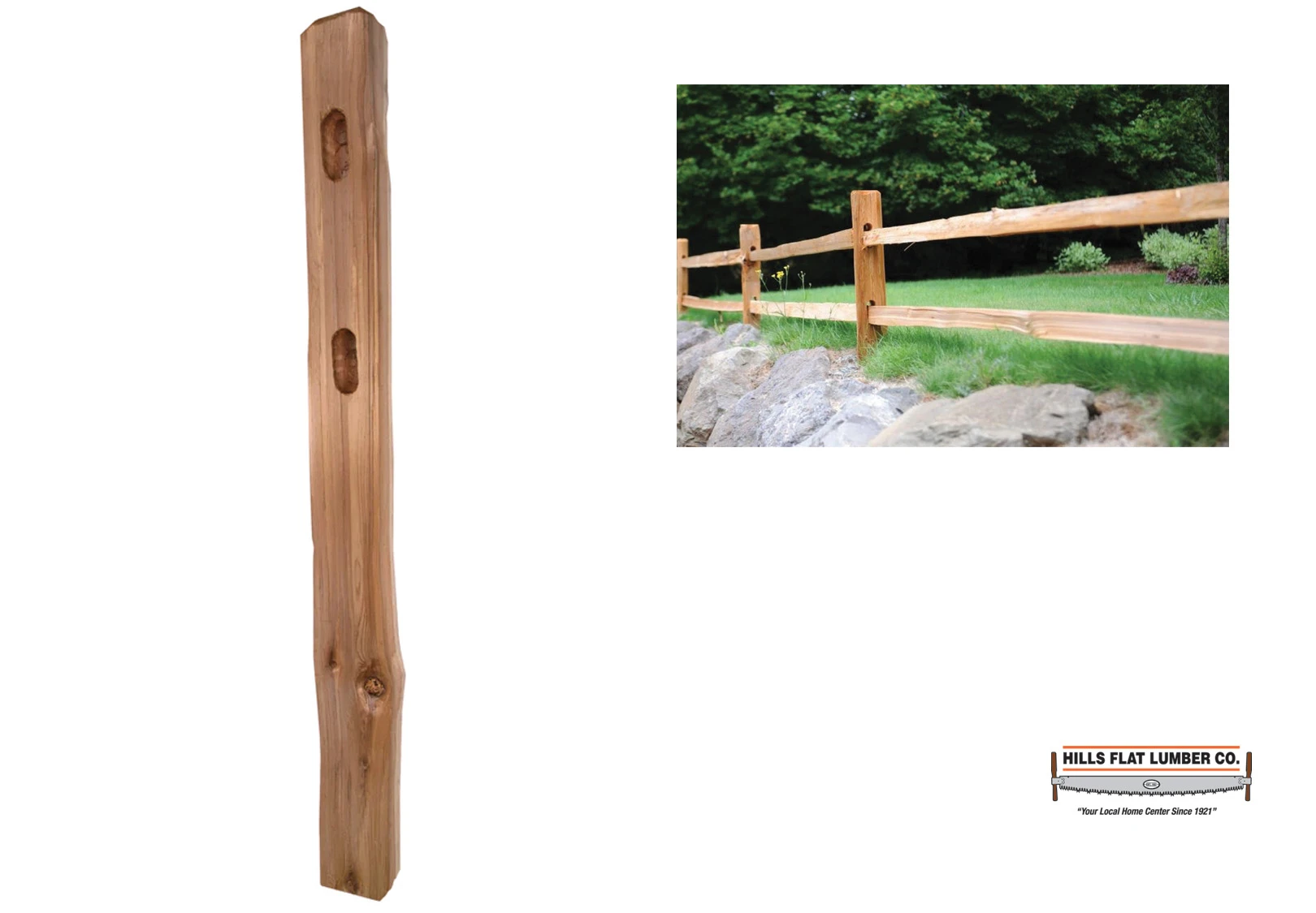 64" Cedar Split End Post