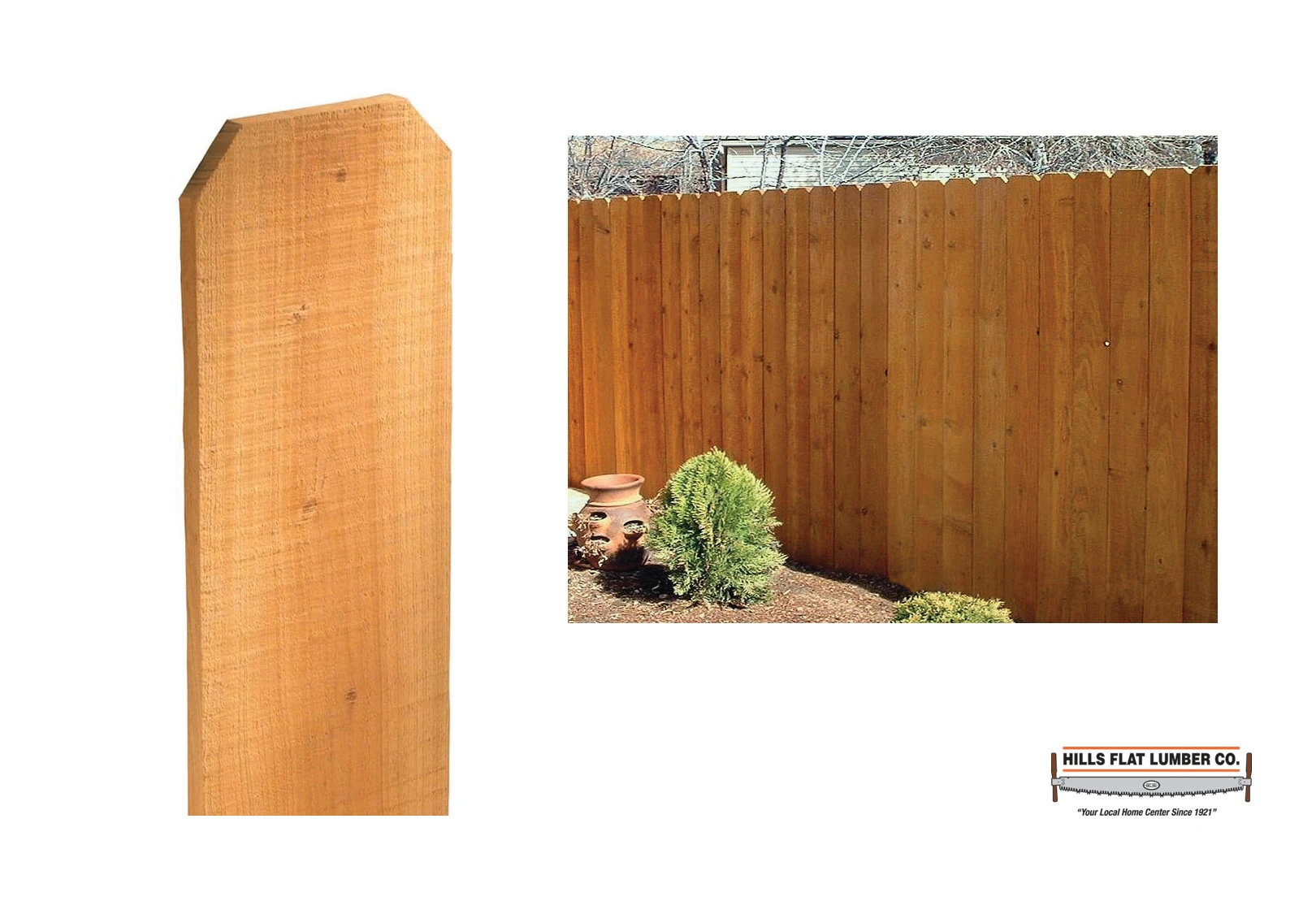 Cedar Dog Ear Fencing 1 x 6 x 5 Grass Valley