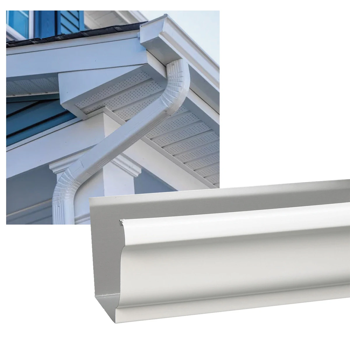 5 In. X 10 Ft. K-style White Galvanized Steel Gutter