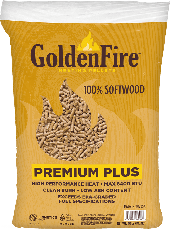 Golden Fire Wood Pellets (40-lb bag)