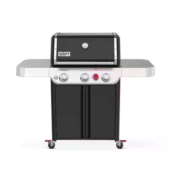 Genesis E-325 Three-Burner Liquid Propane Gas Grill with 39,000 BTU and Sear Burner in Black