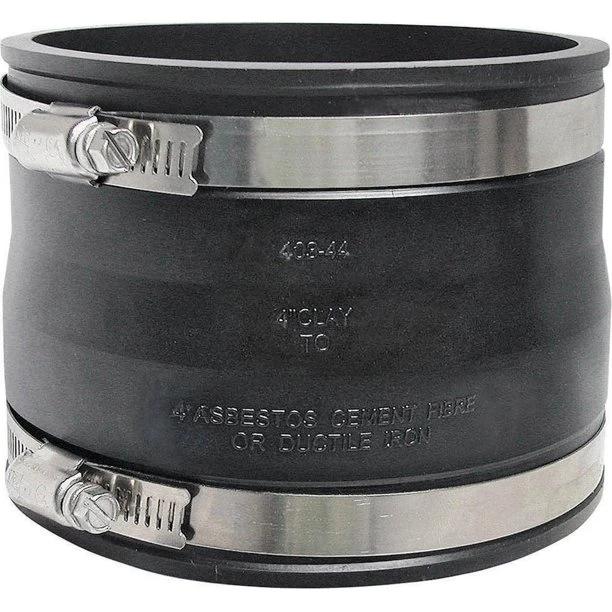 Kj-017 Flexible Pvc Coupling For Clay And Cast Iron Pipes, 4 Inch