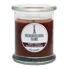9OZ WEST TX SADDLE LEATHER CANDL