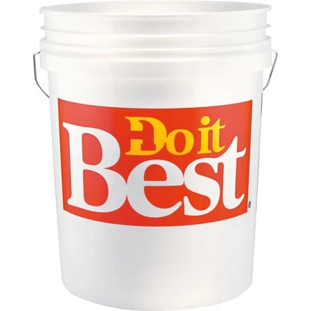 Do it Best 5 Gal. White Pail with Red Logo