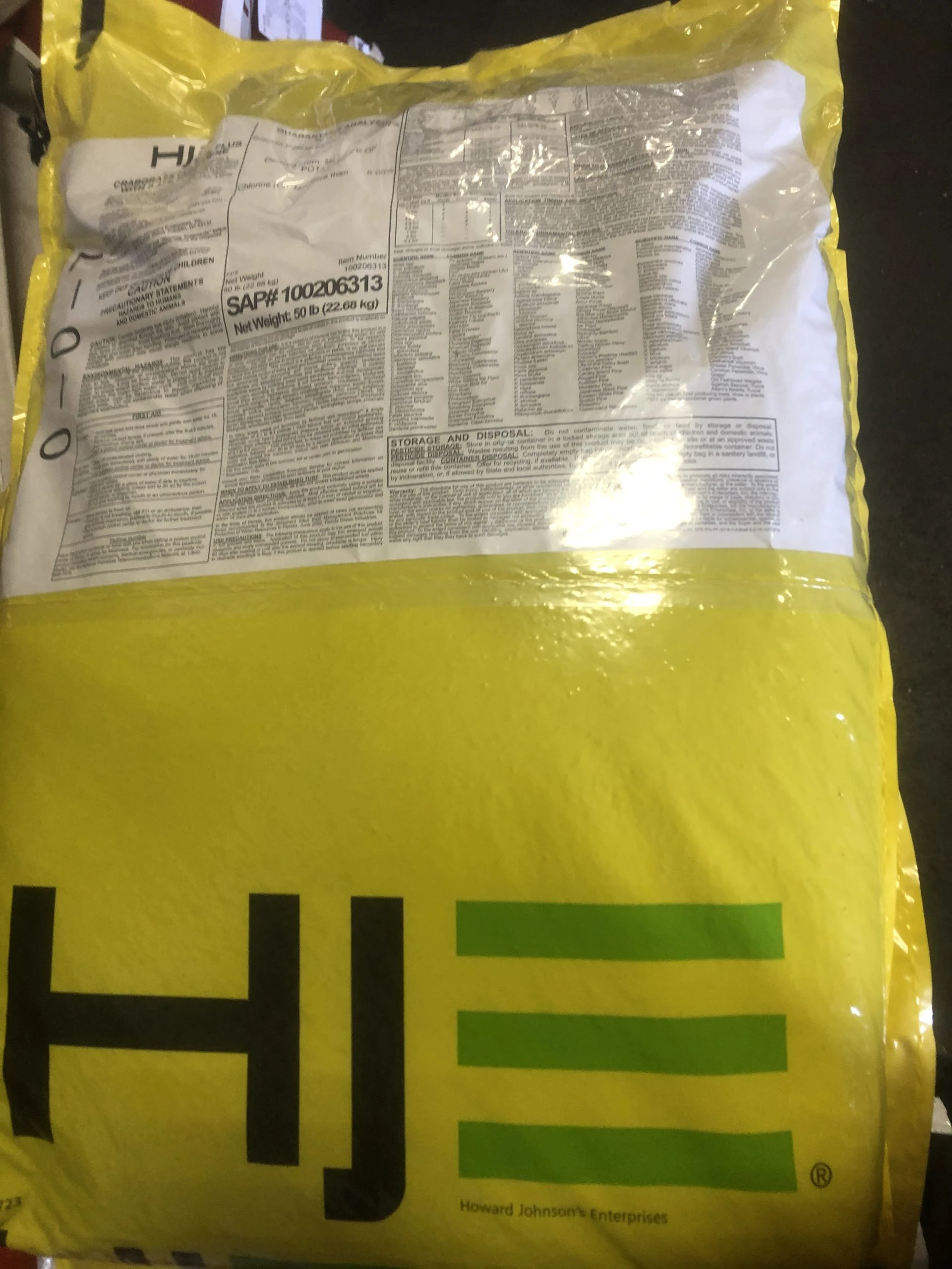 HOWARD JOHNSON FERTILIZER 0-0-7