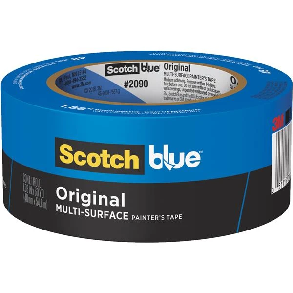 3m 2090 Blue Long Masking Tape, 2" X 60yd