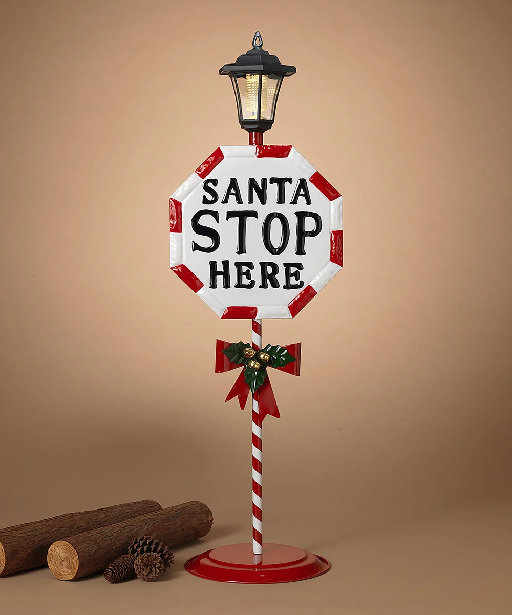 SANTA STOP HERE SIGN