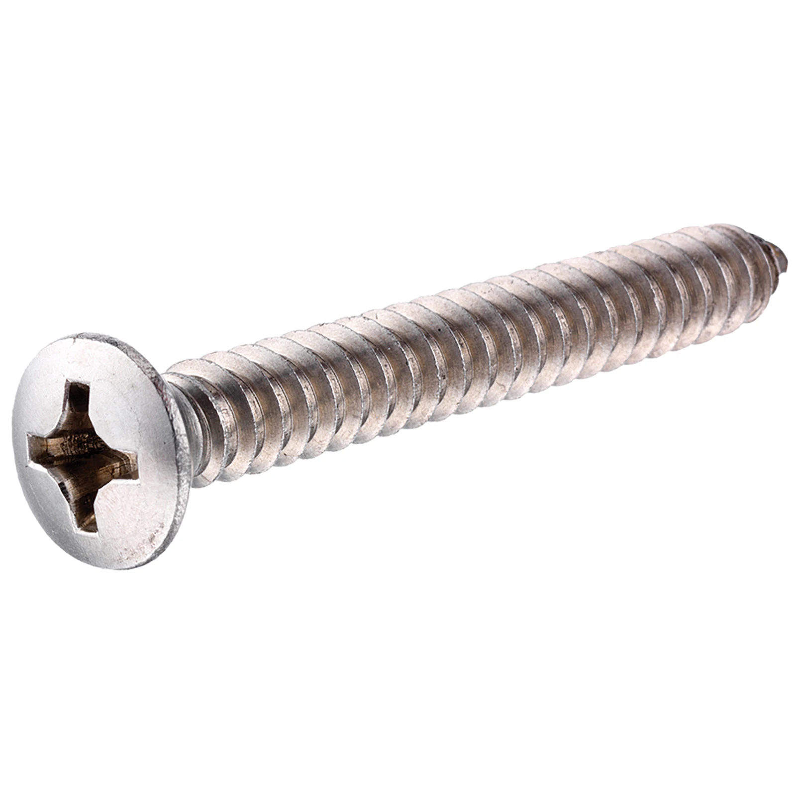 18-8 Stainless Steel Oval Head Phillips Machine Screw 6" X 2"