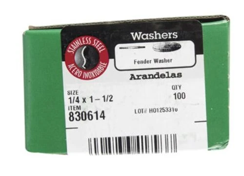 830614 SS FENDER WASH 1/4X1-1/2