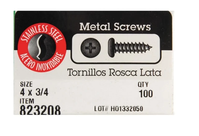 823208 18-8 PN PHL SMS 4X3/4