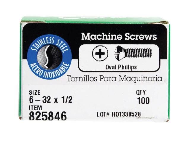 825846 18-8 OH PHL MS 6-32X1/2