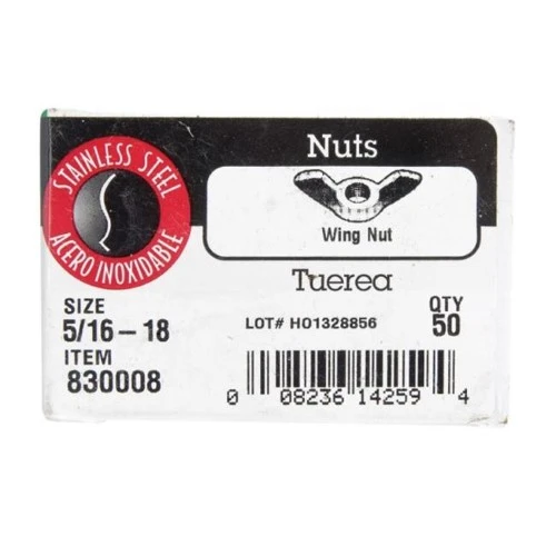 830008 18-8 WING NUT 5/16-18