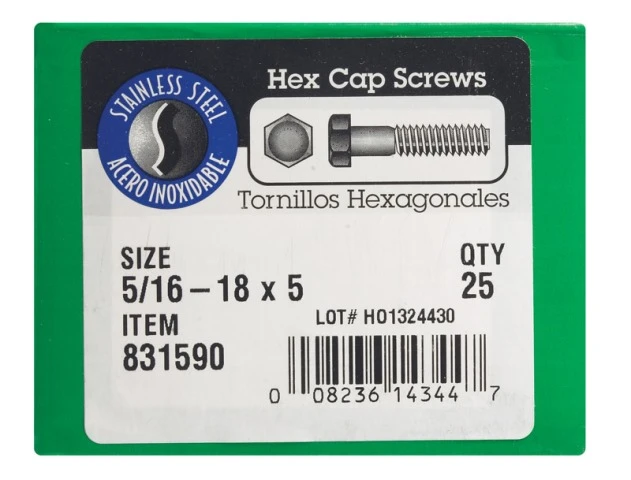 831590 18-8 HX CP 5/16-18X5