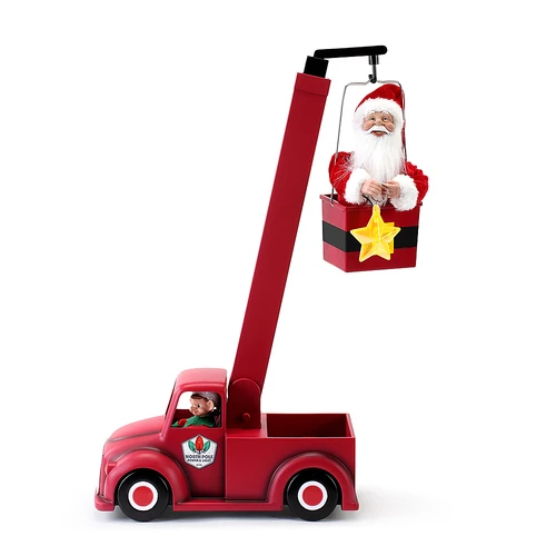 Led Santa Cherry Picker Animated Decor 43 In. - Christmas Decoration