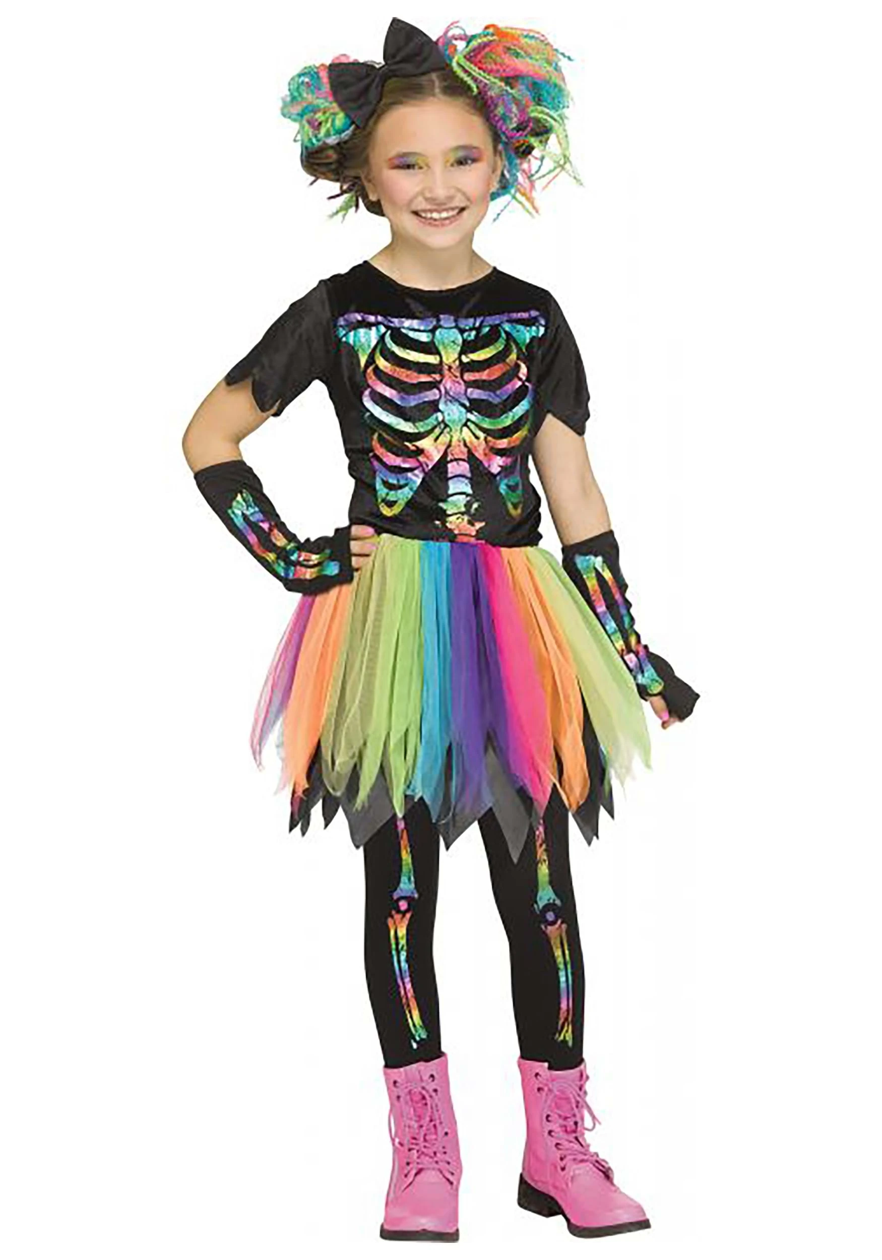 RAINBOW FOIL SKELETON COSTUME