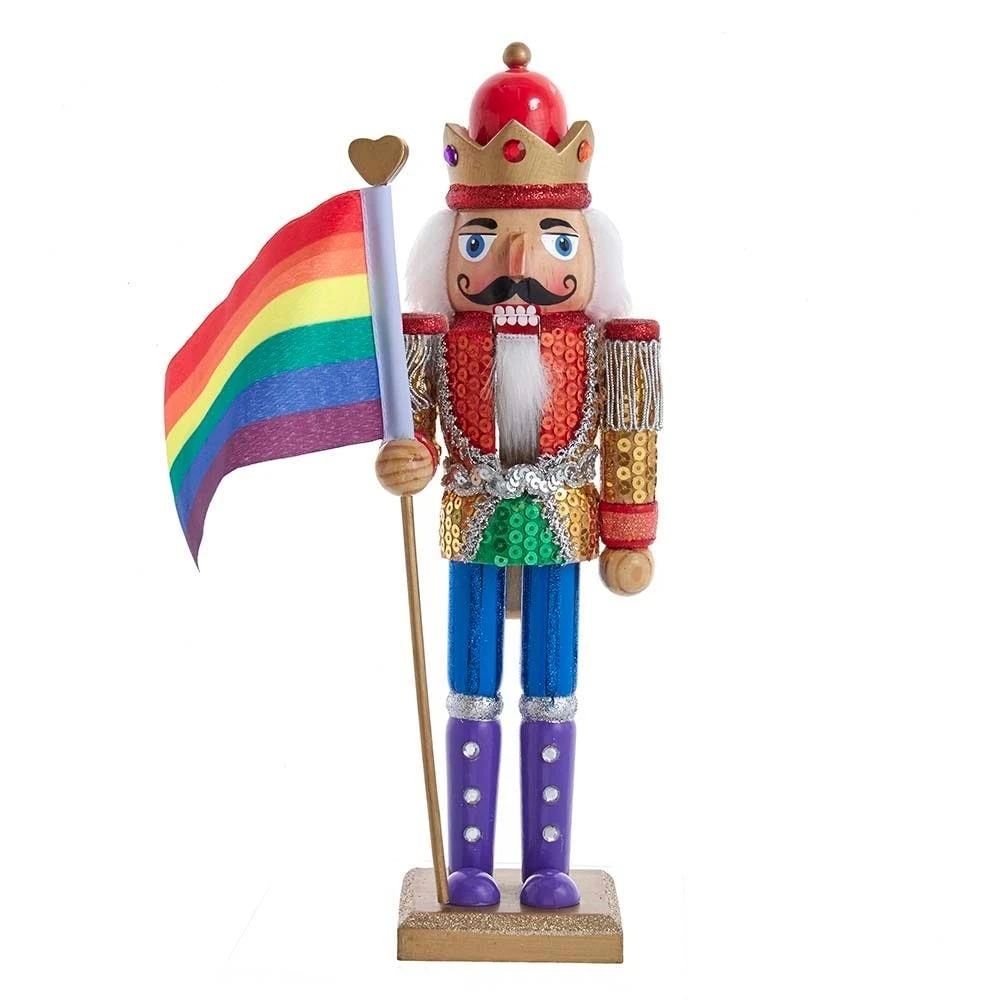 12"WOODEN GAY PRIDE NUTCRACKER