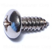 #14 X 1/2" Phillips Pan Sheet Metal Screws Stainless 18-8
