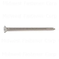 #10 X 3" Phillips Flat Sheet Metal Screws Stainless 18-8