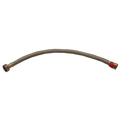 LARSEN Faucet Connector, Stainless Steel, 1/2 Compression x 1/2 FIP x 16-In.