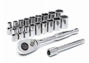 MASTER MECHANIC 20-Pc. SAE/Metric Socket Set, 1/4 In. Drive