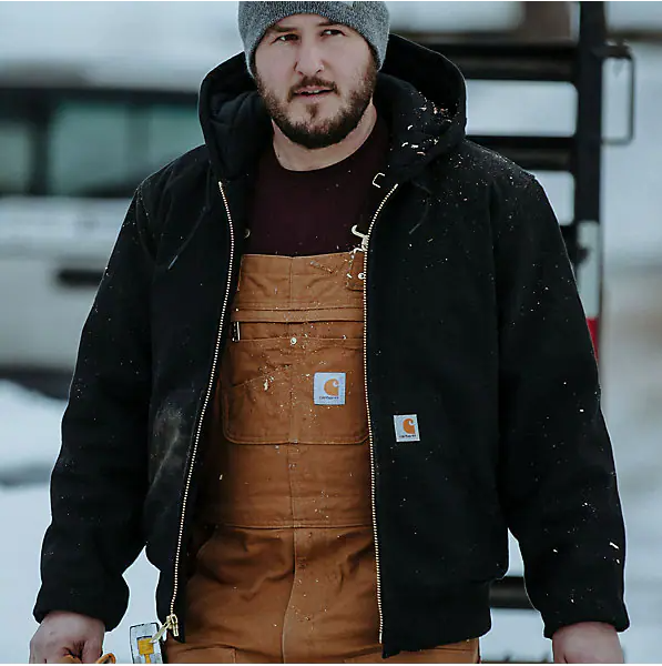 CARHARTT LOOSE FIT FIRM DUCK INSULATED FLANNEL LINED ACTIVE JAC 3 WARMEST RATING BLACK 2XL Jerome Valley Wide Country Store