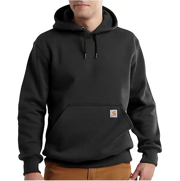 CARHARTT RAIN DEFENDER® LOOSE FIT HEAVYWEIGHT HOODIE, BLACK, LARGE/TALL