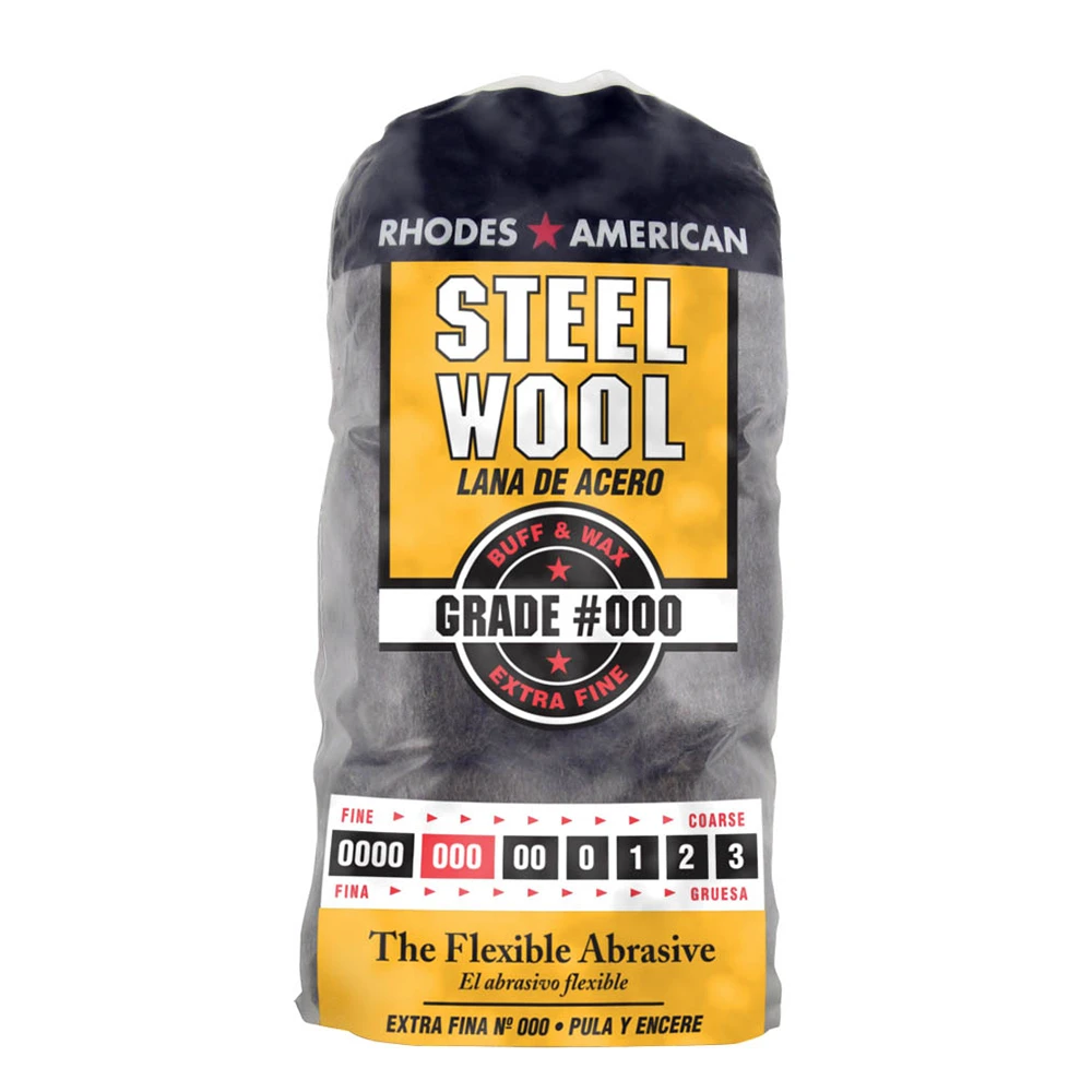 HOMAX Steel Wool, Extra Fine, GRADE #000, 12 Pads