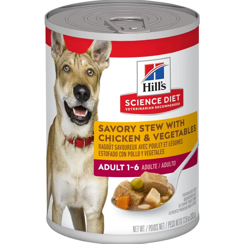Hill's Science Diet Adult Savory Stew with Chicken & Vegetables Dog Food, 12.8 Oz