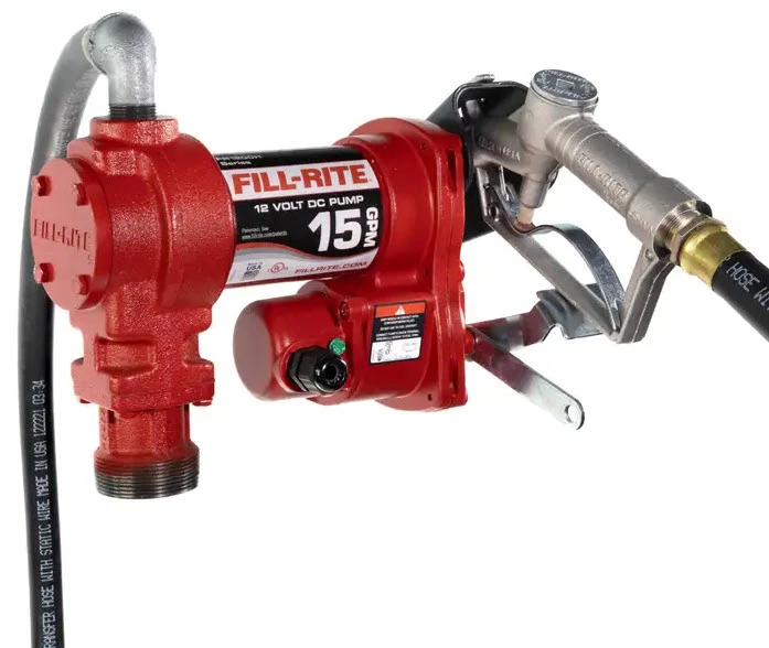 FILL-RITE 12V DC 15 GPM Fuel Transfer Pump with Nozzle