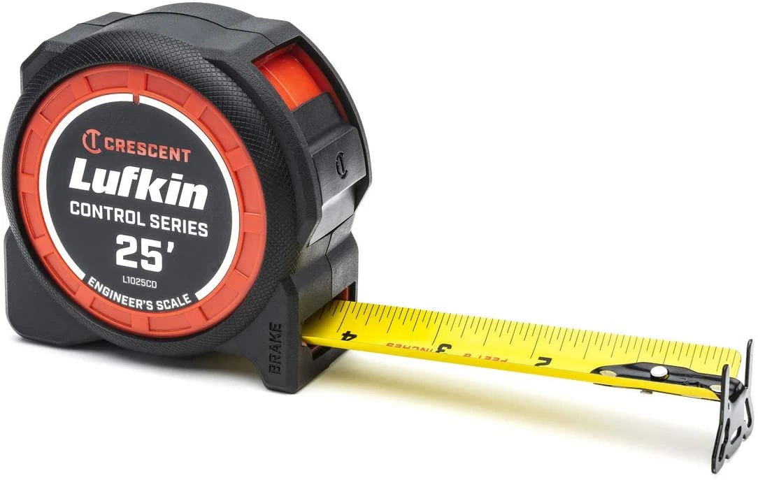 CRESCENT Lufkin Control Series Engineers Tape Measure, 1-3/16-In. W, 25-Ft. L