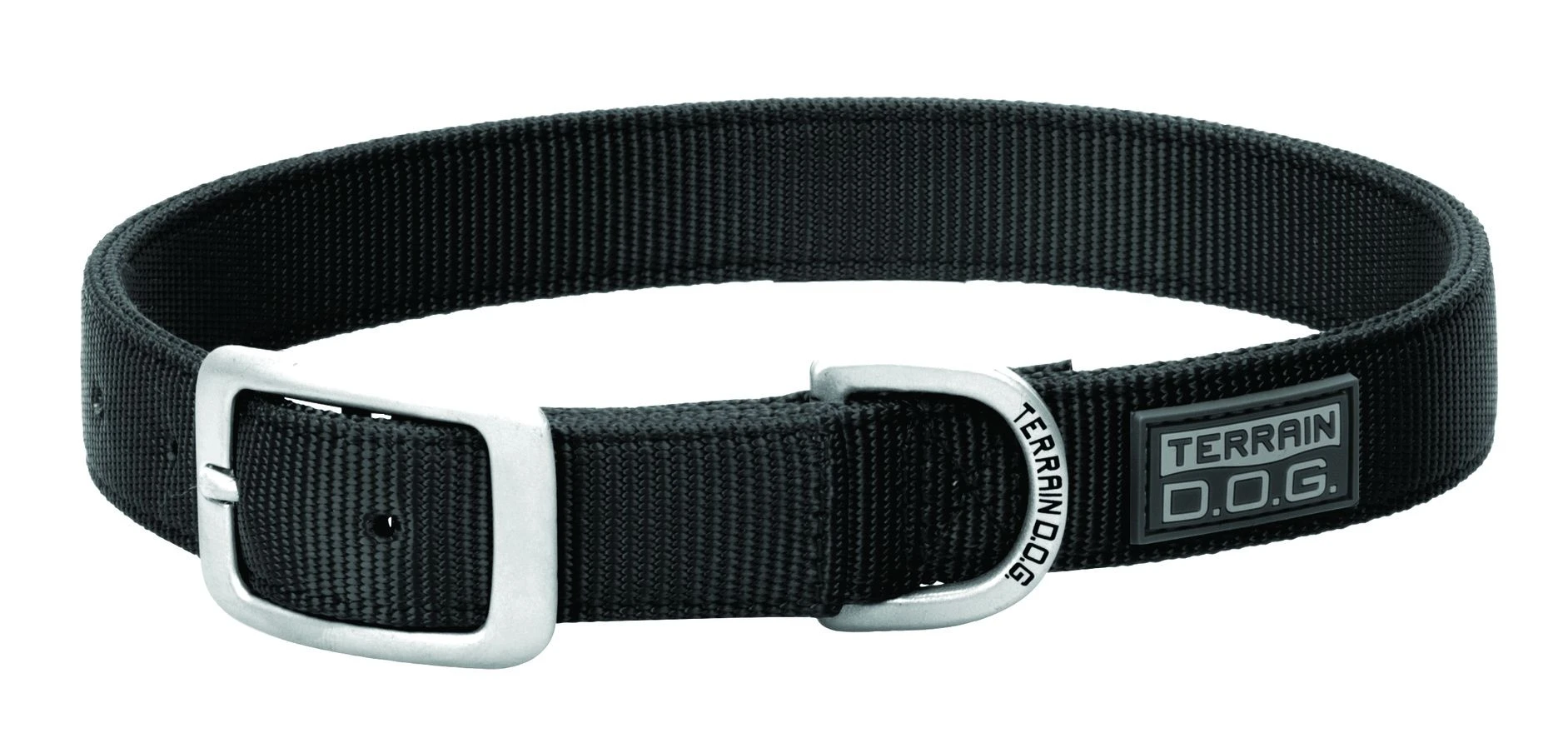 Dog Double Ply Collar, Black, 1 Inch X 19 Inch, Durable Design