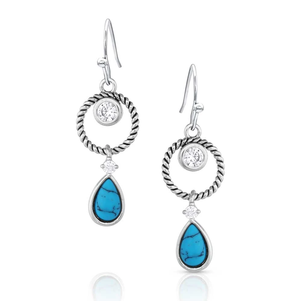 MONTANA SILVERSMITHS Haloed Moon Rising Turquoise Earrings