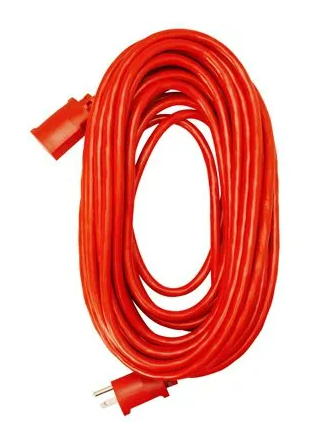 MASTER ELECTRICIAN Extension Cord, 14/3 SJTW Red Round Vinyl, 25-Ft.
