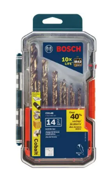 BOSCH 14-Pc. Cobalt Metal Drill Bit Set