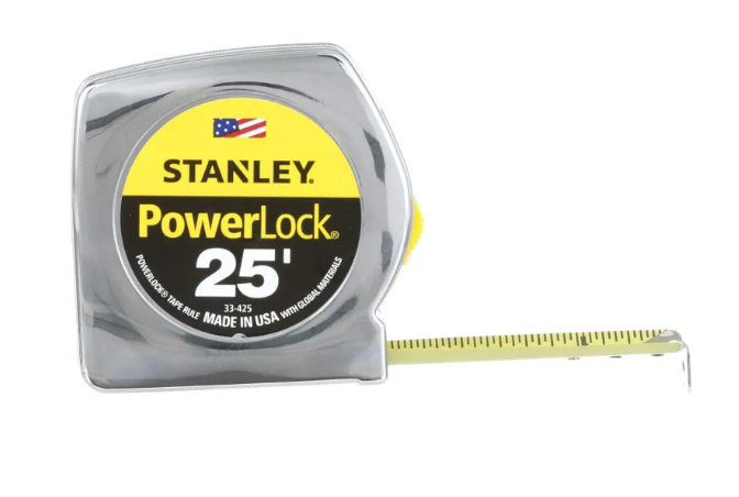 STANLEY Powerlock Tape Measure, 25-Ft. x 1-In.