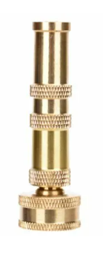 GREEN THUMB 4-Inch Brass Twist Hose Nozzle