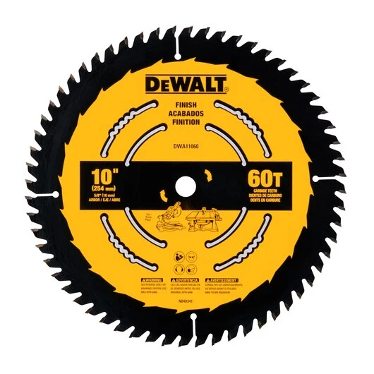 DEWALT Carbide-Tipped Circular Saw Blade 60-Tooth x 10-In.