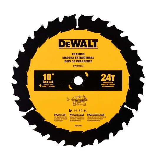 DEWALT Table Saw Blade, 24-Tooth x 10-In.