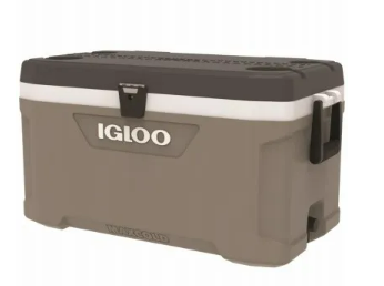 IGLOO Maxcold Ice Chest, Telescoping Handle, 114-Can Capacity, 70-Qts.