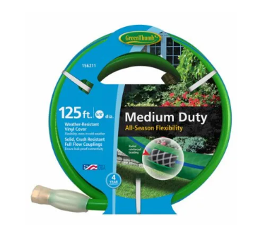 GREEN THUMB All-Weather Garden Hose, Medium-Duty, 5/8-In. x 125-Ft.
