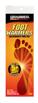 GRABBER Foot Warmer Insoles, Small/Medium