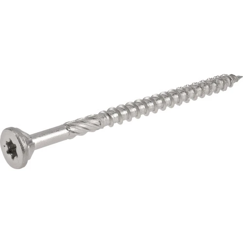 POWER PRO PREMIUM 305 STAINLESS STEEL WOOD SCREWS (#10 X 3") - 1LB BOX