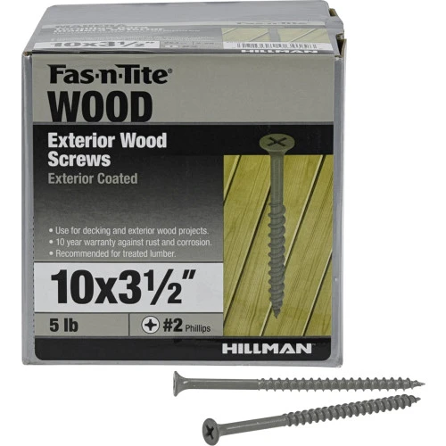 FAS-N-TITE EXTERIOR COATED WOOD SCREWS (#10 X 3-1/2")