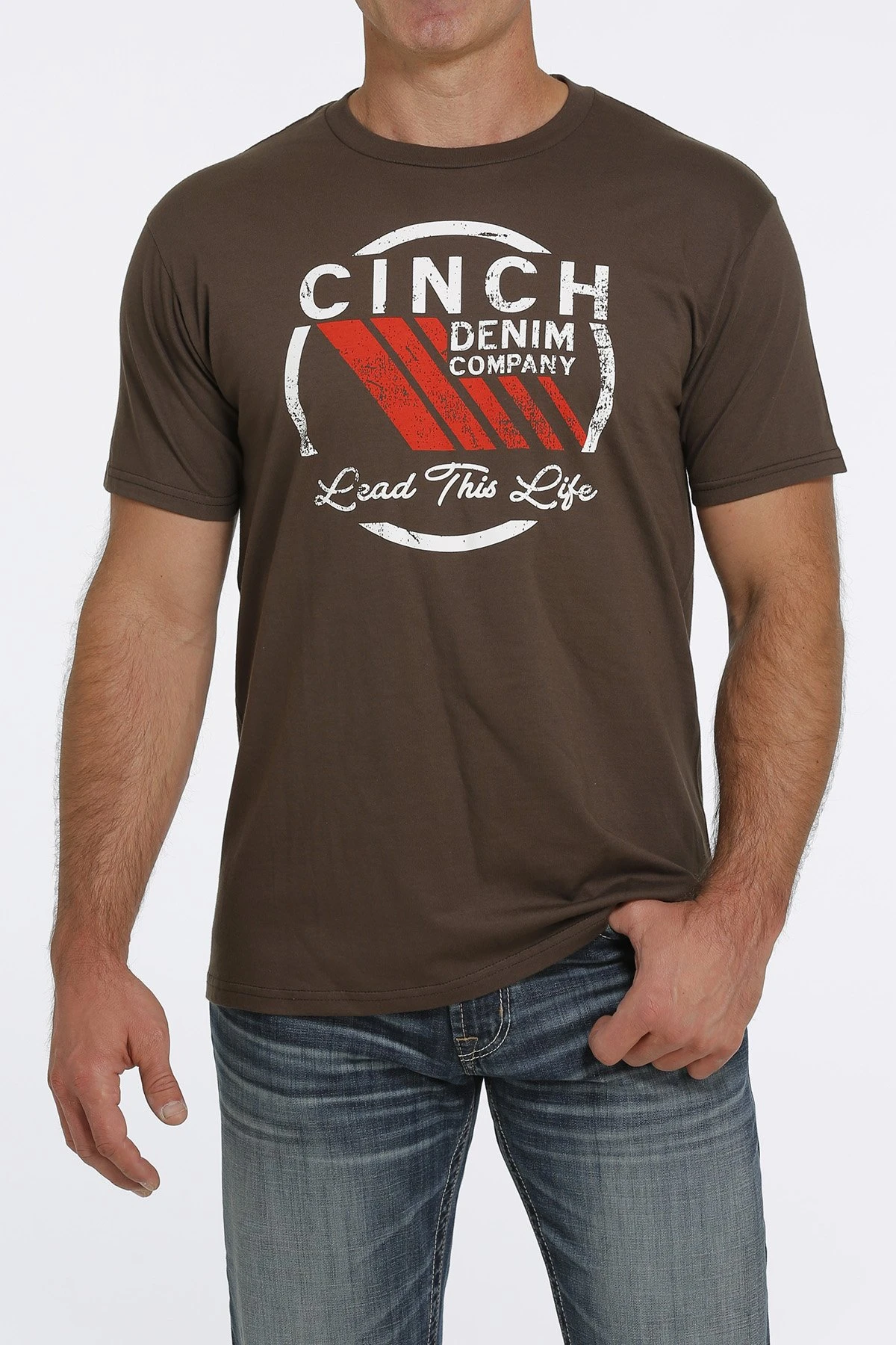 MENS SS BROWN CINCH TEE XXL