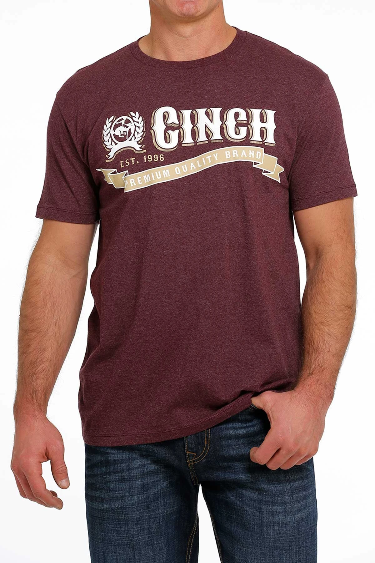 CINCH MNS SS HEATHER PURPLE L
